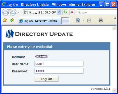 Directory Update Logon