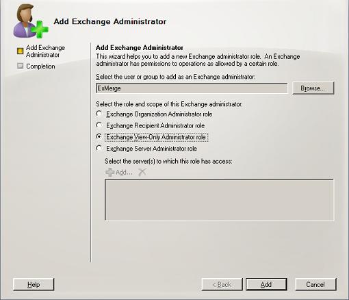 Add Exchange Administrator