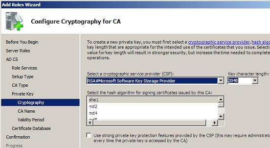 Cryptography Settings