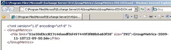 Group Metrics XML