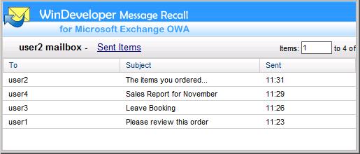 OWA Recall Email List