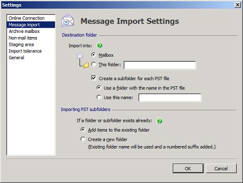 PST Capture Message Import