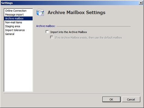 PST Capture Archive Mailbox