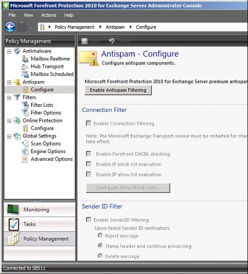 Forefront Management Console