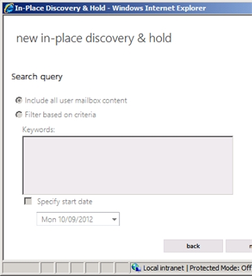 Exchange 2013 | Compliance Management | Discovery Query