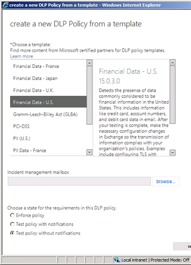 Exchange 2013 | Compliance Management | Data Loss Prevention Policy
