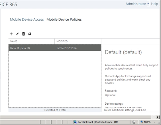 Exchange 2013 | Mobile | Mobile Device Policies